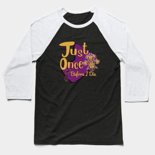 Minnesota Vikings Fans - Just Once Before I Die: Tiki Design Baseball T-Shirt